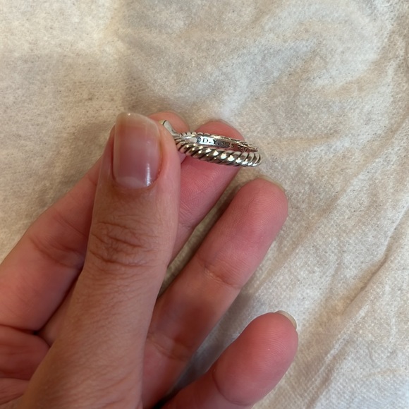 David Yurman Vintage Gold and Sterling Silver Pink Tourmaline ring, size 6 - Picture 6 of 11